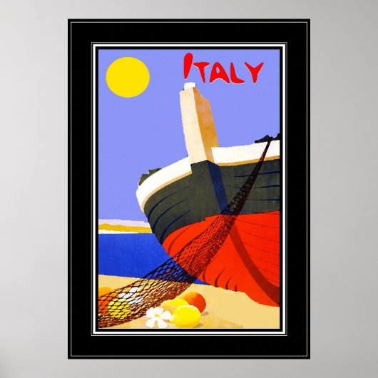 Vintage Travel Poster Italië (Voorkant)