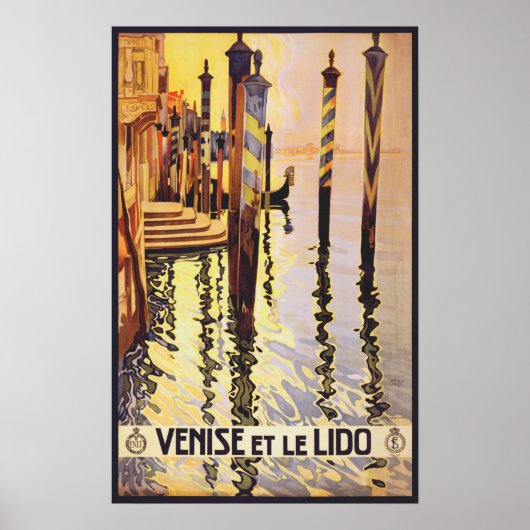 Vintage Travel Poster - Italië Venice (Voorkant)