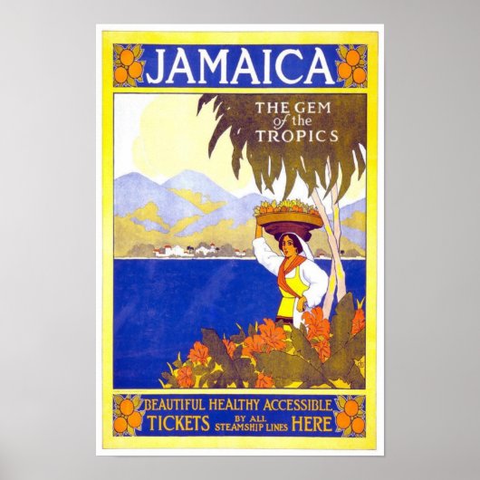Vintage Travel Poster Jamaica (Voorkant)