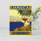 Vintage Travel Poster: Jamaica Kaart (Staand voorkant)
