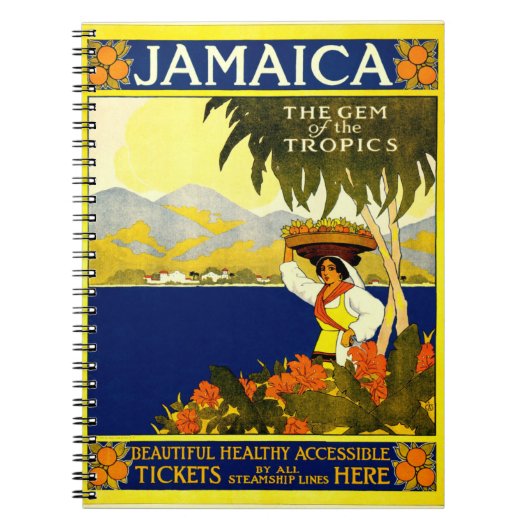 Vintage Travel Poster: Jamaica Notitieboek (Voorkant)