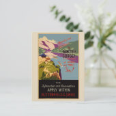 Vintage Travel Poster Jangtsze China Briefkaart (Staand voorkant)