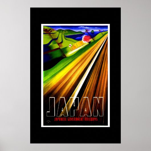 Vintage Travel Poster Japan Railways (Voorkant)