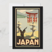 Vintage Travel Poster Japan Schildkunst Feestdagenkaart (Voorkant)