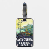 Vintage Travel Poster Lecce Italië Bagagelabel (Achterkant verticaal)