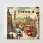 Vintage Travel Poster Londen City Centre (Voorkant)