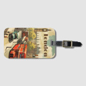 Vintage Travel Poster Londen City Centre Bagagelabel (Voorkant (horizontaal))