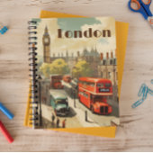 Vintage Travel Poster Londen City Centre Notitieboek