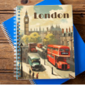 Vintage Travel Poster Londen City Centre Notitieboek