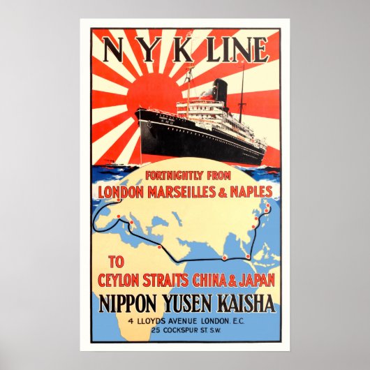 Vintage Travel Poster - Londen Japan (Voorkant)