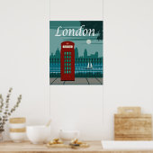 Vintage Travel Poster London (Keuken)