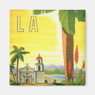 Vintage Travel Poster, Los Angeles, Californië Magneet