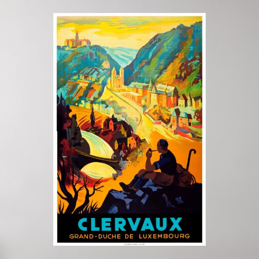 Vintage Travel Poster - Luxemburg (Voorkant)