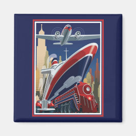Vintage Travel Poster Magneet