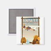 Vintage Travel Poster Magneet (Voorkant / Achterkant)