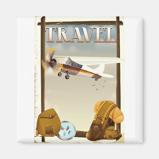 Vintage Travel Poster Magneet (Voorkant)