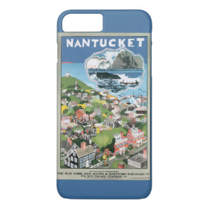 Vintage Travel Poster, Map of Nantucket Island, MA Case-Mate iPhone Case