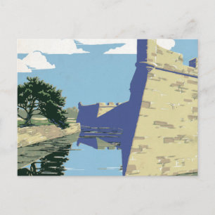 Vintage Travel Poster met Fort Marion Briefkaart