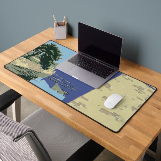 Vintage Travel Poster met Fort Marion Bureaumat (Kantoor 2)