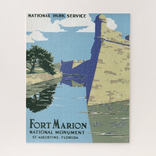 Vintage Travel Poster met Fort Marion Legpuzzel (Verticaal)