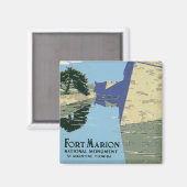 Vintage Travel Poster met Fort Marion Magneet (Voorkant / Achterkant)