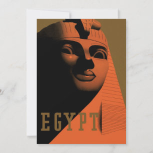Vintage Travel Poster met Sphinx, Egypte, Afrika
