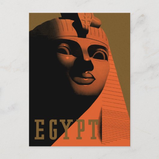Vintage Travel Poster met Sphinx, Egypte, Afrika Briefkaart (Voorkant)
