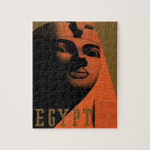 Vintage Travel Poster met Sphinx, Egypte, Afrika Legpuzzel