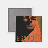 Vintage Travel Poster met Sphinx, Egypte, Afrika Magneet (Voorkant / Achterkant)