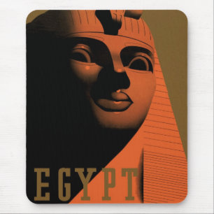 Vintage Travel Poster met Sphinx, Egypte, Afrika Muismat