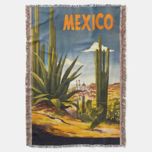 Vintage Travel Poster Mexico Deken