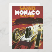 Vintage Travel Poster, Monaco Grand Prix Auto Race (Voorkant / Achterkant)