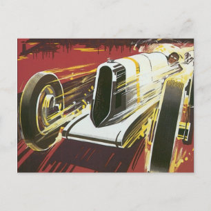 Vintage Travel Poster, Monaco Grand Prix Auto Race Briefkaart
