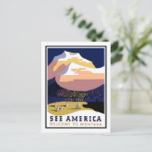 Vintage Travel Poster, Montana Briefkaart (Staand voorkant)
