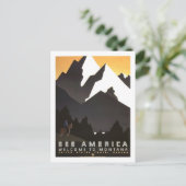 Vintage Travel Poster, Montana Briefkaart (Staand voorkant)