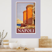 Vintage Travel Poster Napoli (Keuken)