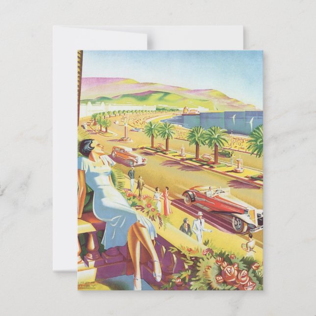 Vintage Travel Poster, Nice, Frankrijk (Voorkant)