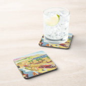 Vintage Travel Poster, Nice, Frankrijk Bier Onderzetter (Rechterzijde)