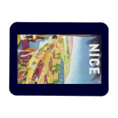 Vintage Travel Poster, Nice, Frankrijk Magneet (Horizontaal)