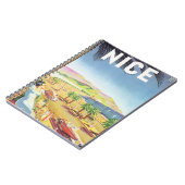 Vintage Travel Poster, Nice, Frankrijk Notitieboek (Linkerzijde)