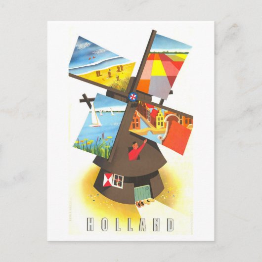 Vintage Travel Poster of Holland, Briefkaart (Voorkant)