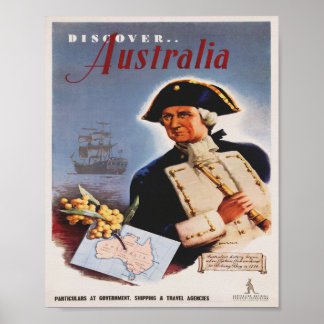 Vintage Travel Poster Ontdek Australië