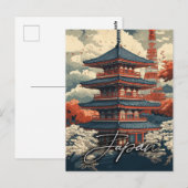 Vintage Travel Poster: Ontdek de aantrekkingskrach Briefkaart (Voorkant / Achterkant)