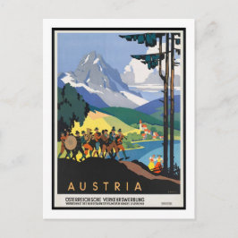 Vintage Travel Poster, Oostenrijk Briefkaart