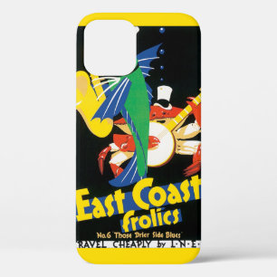 Vintage Travel Poster, oostkust Frolics Seafood iPhone 12 Hoesje