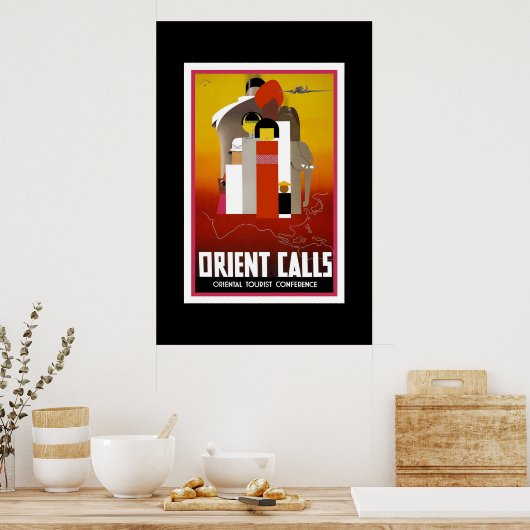 Vintage Travel Poster Orient (Keuken)