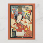Vintage Travel Poster Osaka Japan Briefkaart (Voorkant)