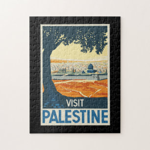 Vintage Travel Poster Palestine Painting Legpuzzel
