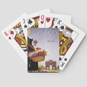 Vintage Travel Poster, Parijs via Constellation Pokerkaarten