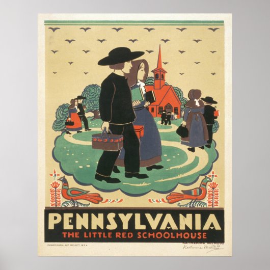 Vintage Travel Poster Promoting Pennsylvania (Voorkant)